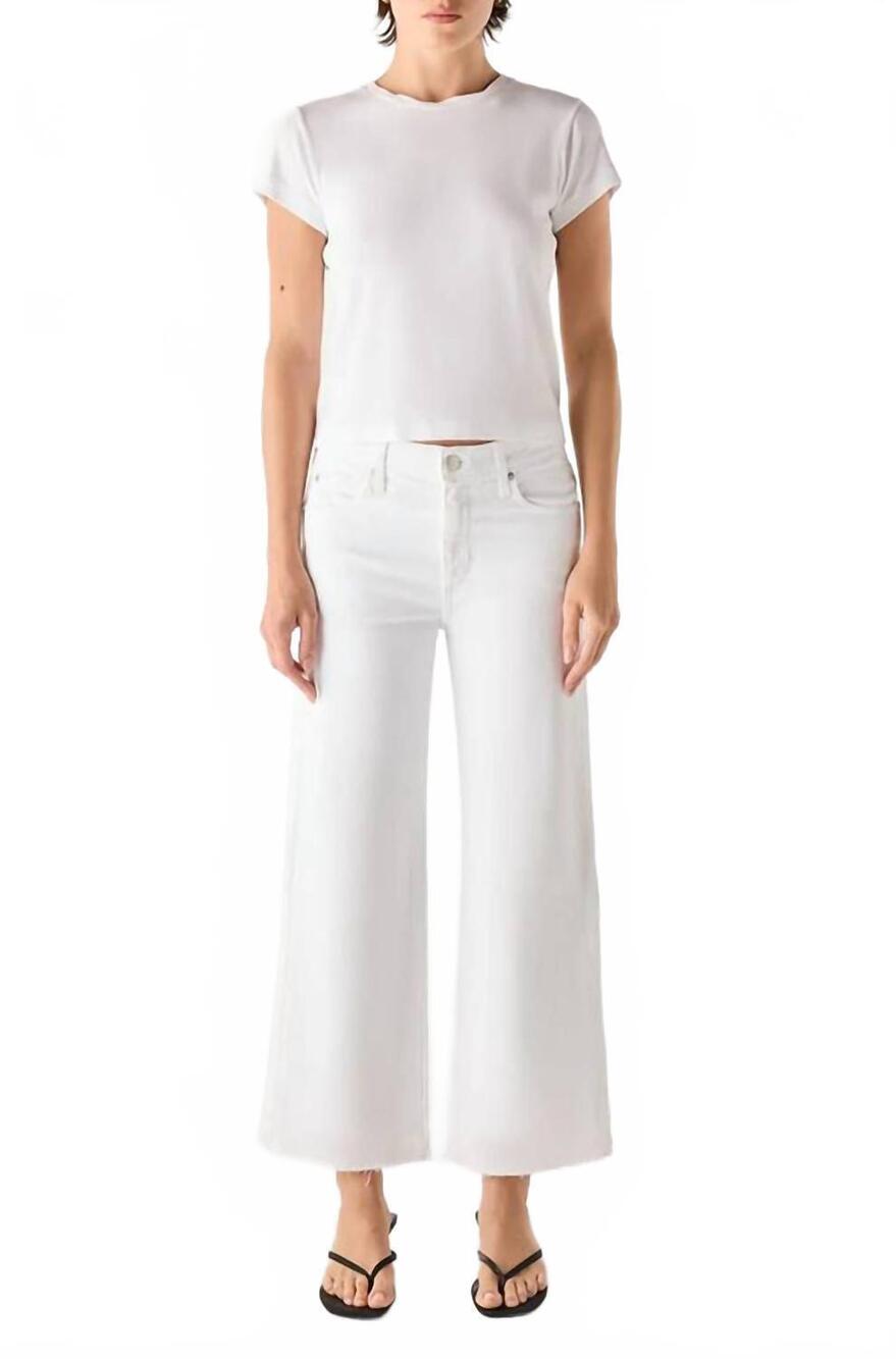 NEW AMO robbie mid rise flare pants in white